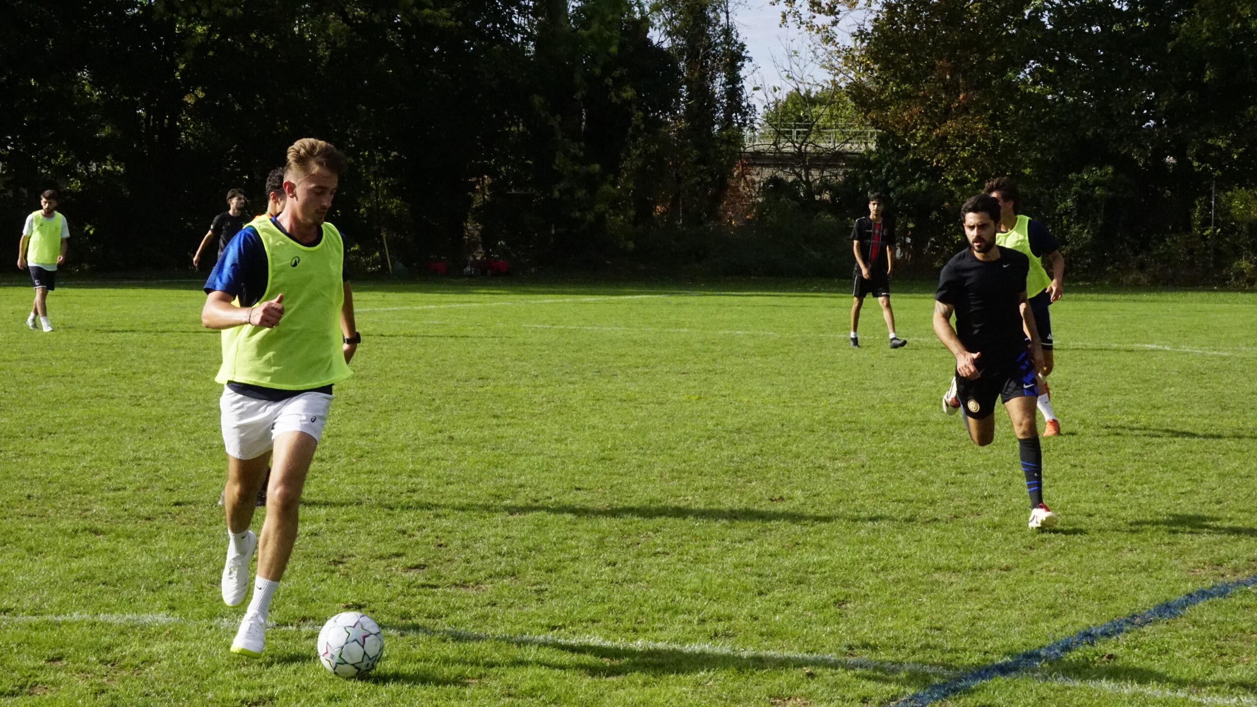 A Summer Cup player controlling the ball