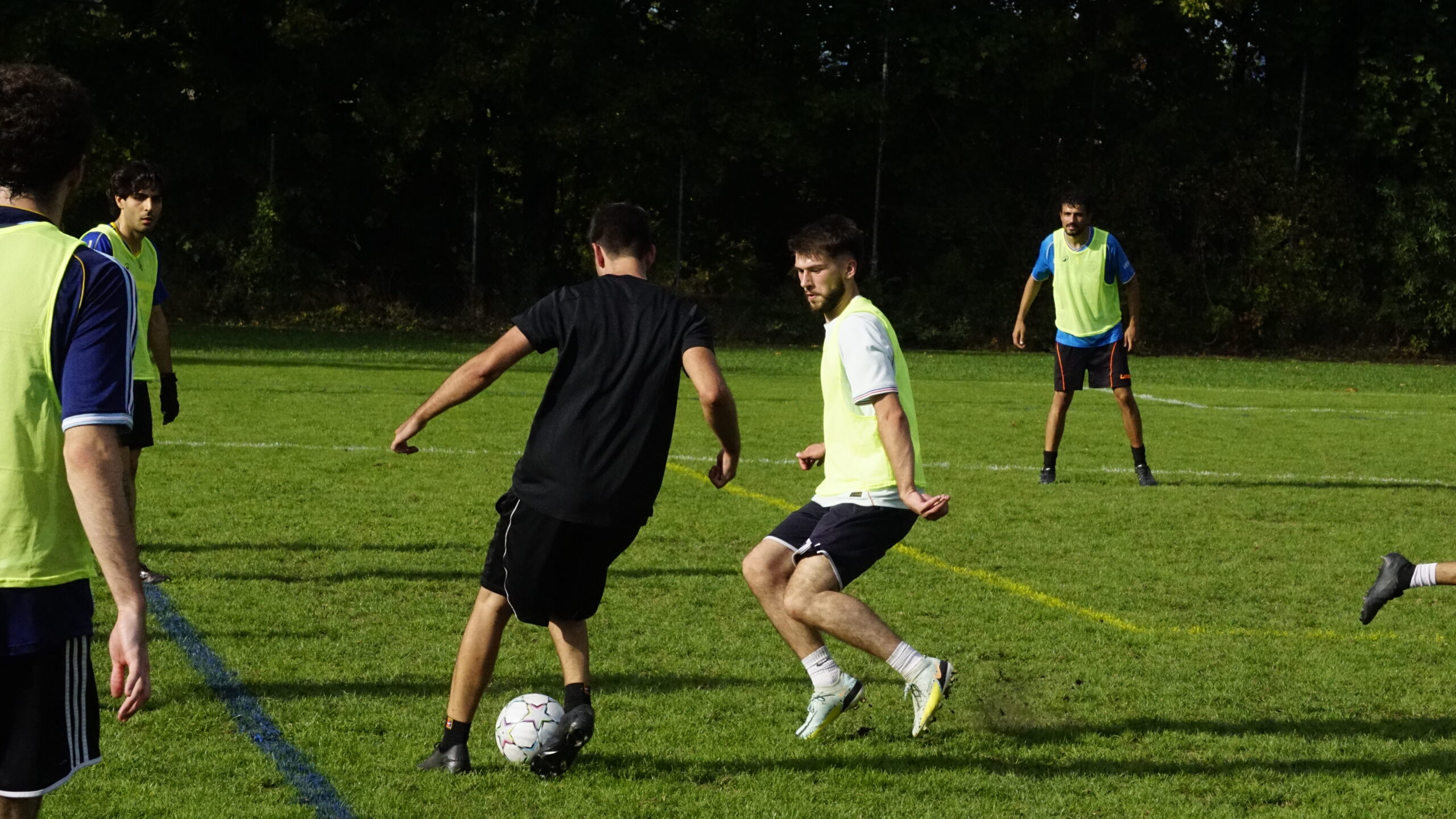 Seven League News | Football in Basel One against one football action