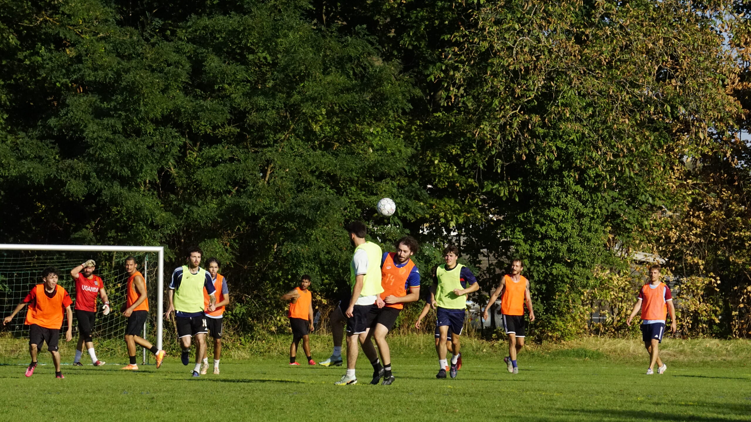 Summer Cup match action at Sportplatz Landauer