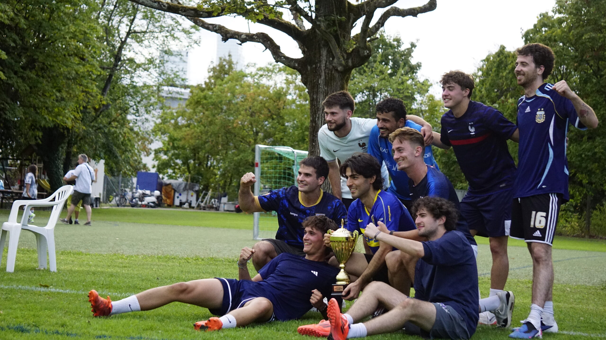 BG FC celebrating the Summer Cup title